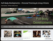 Tablet Screenshot of fullbodydevelopments.com